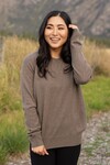 EVER BE ROUND NECK SWEATER (DARK BROWN)