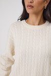 COPENHAGEN CABLE KNIT CREW (ECRU)