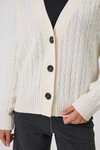 COPENHAGEN CABLE KNIT CARDIGAN (ECRU)