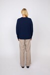 SADDLE CASHMERE CREW (MIDNIGHT)