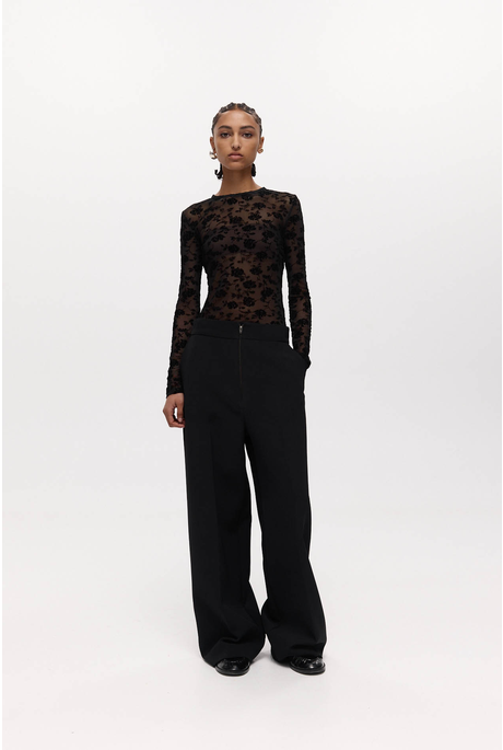 DARVOS TOP (BLACK MESH VELVET)