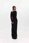 ROSIE WRAP DRESS (BLACK MESH VELVET)