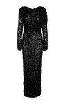 ROSIE WRAP DRESS (BLACK MESH VELVET)