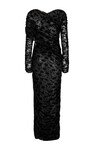 ROSIE WRAP DRESS (BLACK MESH VELVET)