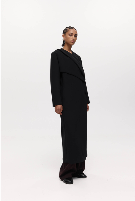 ROAN WRAP COAT (BLACK)