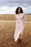ARLET DRESS (PEONY/ANTIQUE STRIPE) | PRE ORDER
