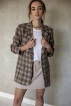 MY LOVE BOYFRIEND JACKET (BROWN/RED/BLACK PLAID)