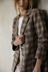 MY LOVE BOYFRIEND JACKET (BROWN/RED/BLACK PLAID)