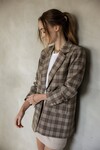 MY LOVE BOYFRIEND JACKET (BROWN/RED/BLACK PLAID)
