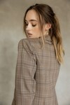 MY LOVE BOYFRIEND JACKET (BROWN/NAVY/BLACK PLAID)