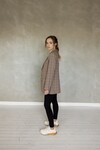 MY LOVE BOYFRIEND JACKET (BROWN/NAVY/BLACK PLAID)