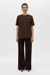 TIA FLOCKING LOGO TEE (BITTER CHOCOLATE)