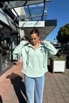 WADE ZIP UP HOODIE (PALE MINT)