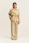 WARREN CROPPED TRENCH COAT (WILLOW)