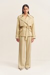 WARREN CROPPED TRENCH COAT (WILLOW)