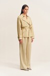 WARREN CROPPED TRENCH COAT (WILLOW)