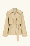 WARREN CROPPED TRENCH COAT (WILLOW)