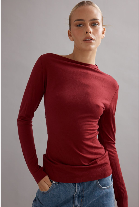 BEAU MERINO KNIT (MAROON)