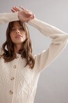 CABLE KNIT CARDIGAN (IVORY)