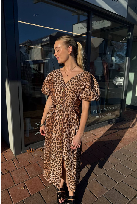 ISABELLA MIDI DRESS (LEOPARD)