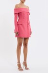 MONTANA OFF SHOULDER MINI DRESS (ROSE)