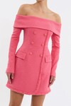 MONTANA OFF SHOULDER MINI DRESS (ROSE)