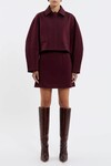 MERLOT CROPPED JACKET (BURGUNDY)
