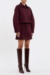 MERLOT CROPPED JACKET (BURGUNDY)