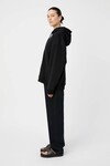GRID FLOCKING LOGO HOODIE (BLACK)
