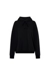 GRID FLOCKING LOGO HOODIE (BLACK)