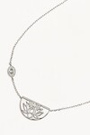 EYE OF PEACE LOTUS NECKLACE (STERLING SILVER)