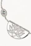 EYE OF PEACE LOTUS NECKLACE (STERLING SILVER)