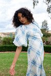 LUCINDA DRESS (CERULEAN PLAID)