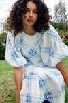 LUCINDA DRESS (CERULEAN PLAID)