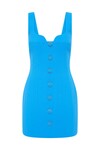 SKYLA BOTTON MINI DRESS (BLUE)