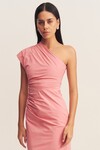 CAMPBELL ASYMMETRICAL MIDI DRESS (BUBBLEGUM)