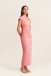 CAMPBELL ASYMMETRICAL MIDI DRESS (BUBBLEGUM)