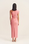 CAMPBELL ASYMMETRICAL MIDI DRESS (BUBBLEGUM)