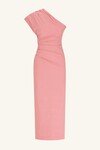 CAMPBELL ASYMMETRICAL MIDI DRESS (BUBBLEGUM)