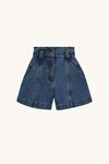 RACQUEL HIGH WAISTED FLARED SHORT (VINTAGE BLUE)