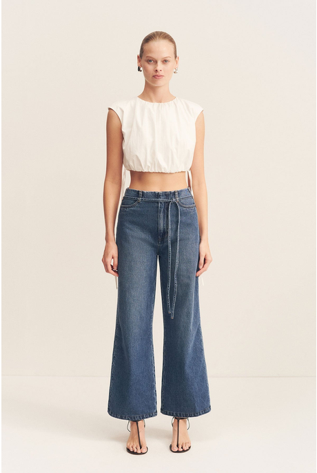 BOYD CROPPED FLARED JEAN (VINTAGE BLUE)