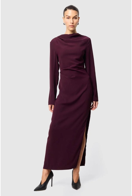 SENSE OF YOU MAXI DRESS (CHERRY LACQUER)