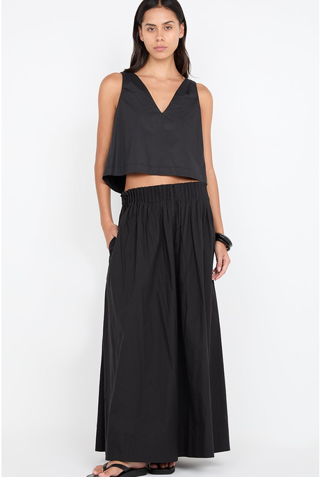 ALUCA PINTUCK MAXI SKIRT (BLACK)