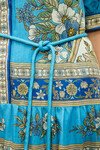 CASSIE TIERED MIDI DRESS (BLUE)