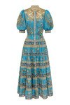 CASSIE TIERED MIDI DRESS (BLUE)