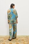 CASSIE SILK PANT (BLUE)