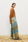 CASSIE SILK PANT (BLUE)
