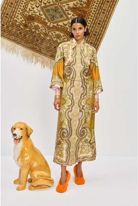 CLEMENZA SILK SHIRTDRESS (MULTI)