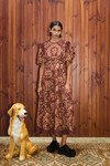 SERAPHINA MIDI DRESS (BURGUNDY)