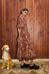 SERAPHINA MIDI DRESS (BURGUNDY)